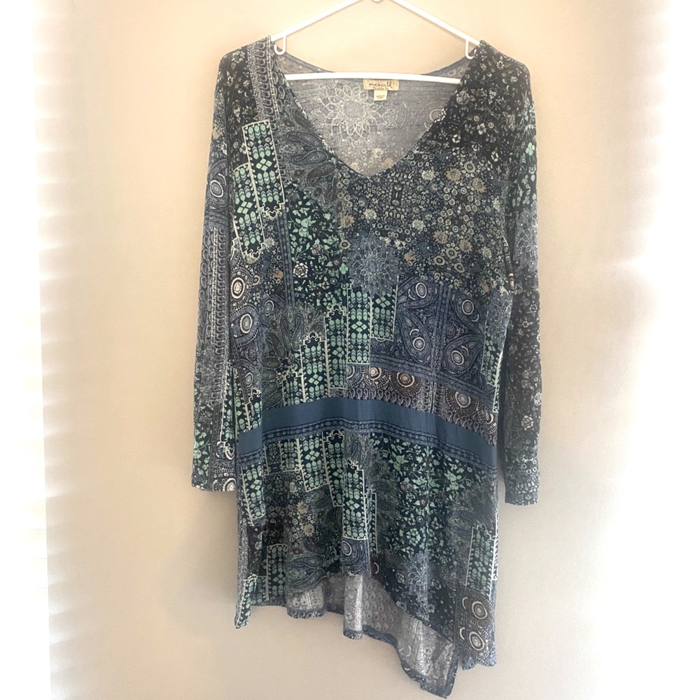 One World Asymmetrical Tunic, Size L, NWOT